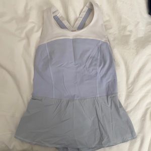 Women’s Lululemon Lavendar/White color block tank size 4